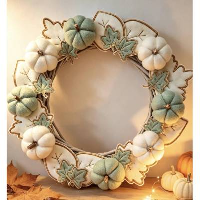 Stickdatei Herbst Kürbis und Blätter In the Hoop Set 26147