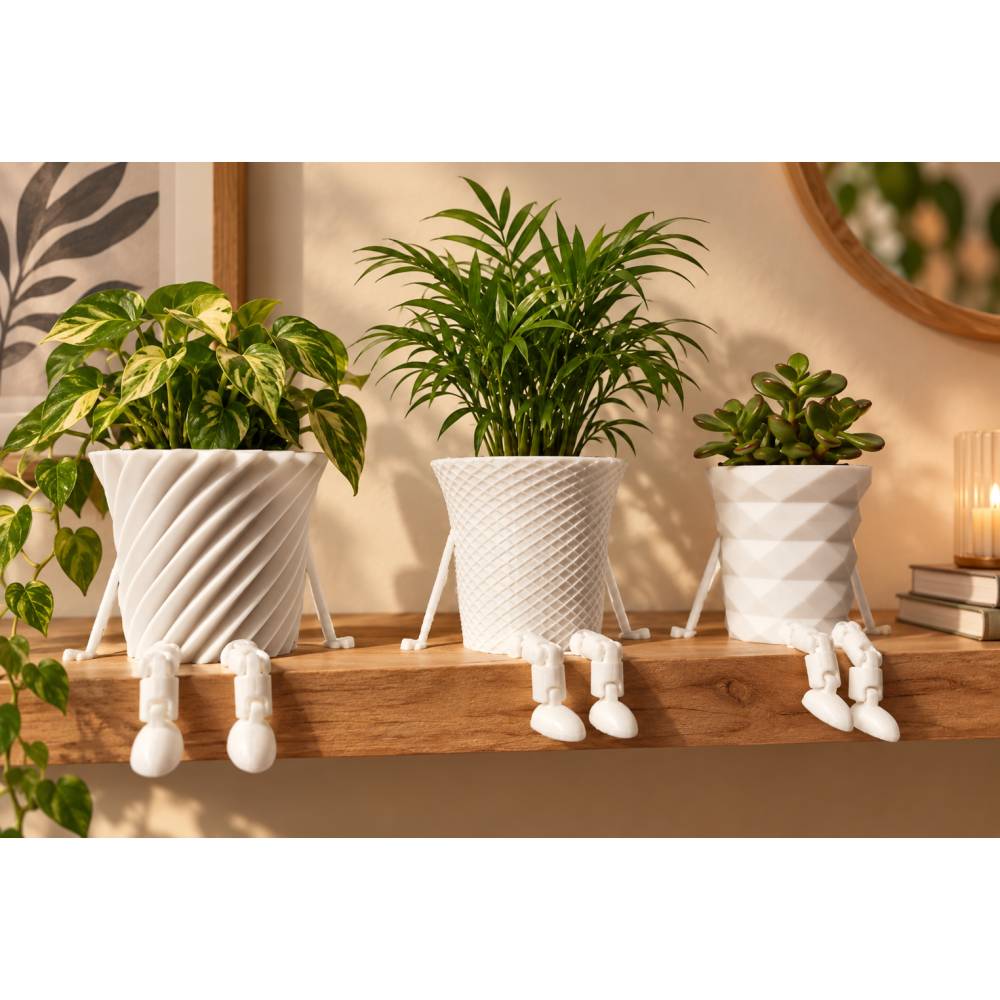 3D-gedruckter Blumentopf – modernes Design für Kunstpflanzen