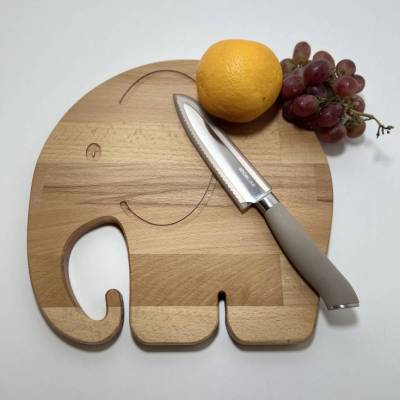 Elefanten Vesperbrett aus Buche | Holzbrett | ca. 30 × 30 cm