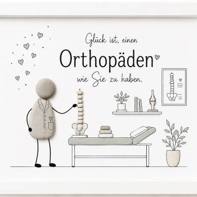 Steinbild · Glück ist, einen Orthopäden wie Sie zu haben
