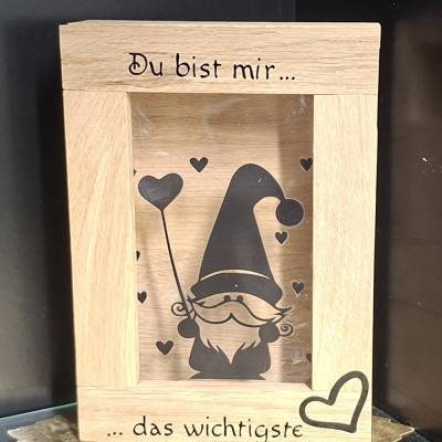 Deko-Holzbox für LED - Lichterketten