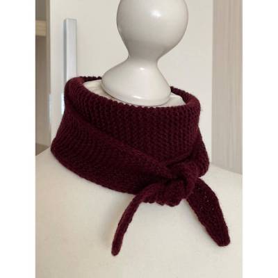 Kaschmir Mini-Schal gestrickt im Sophie-Stil natur Kaschmir & Premium Merinowolle Halstuch sofort lieferbar
