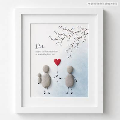 Steinbild · Danke, dass du unser kleines Wunder begleitet hast – Junge