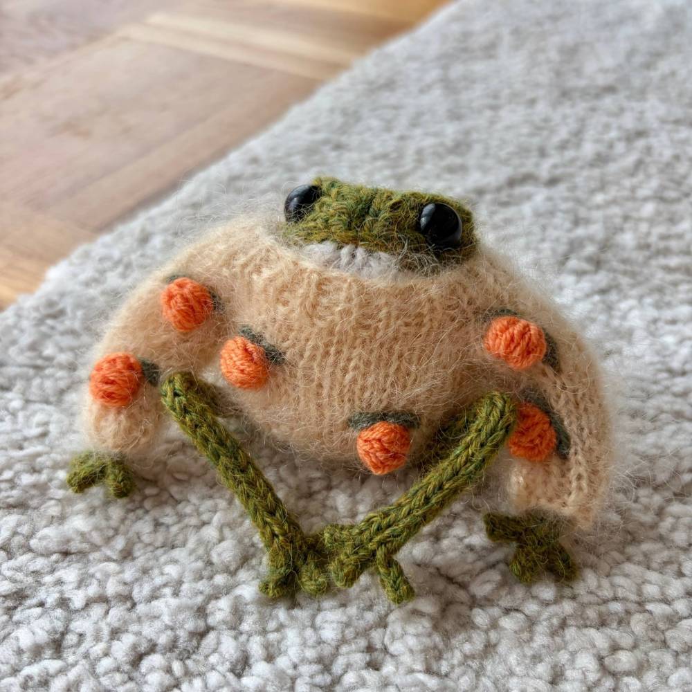 Süßer handgemachter Frosch Bild 1