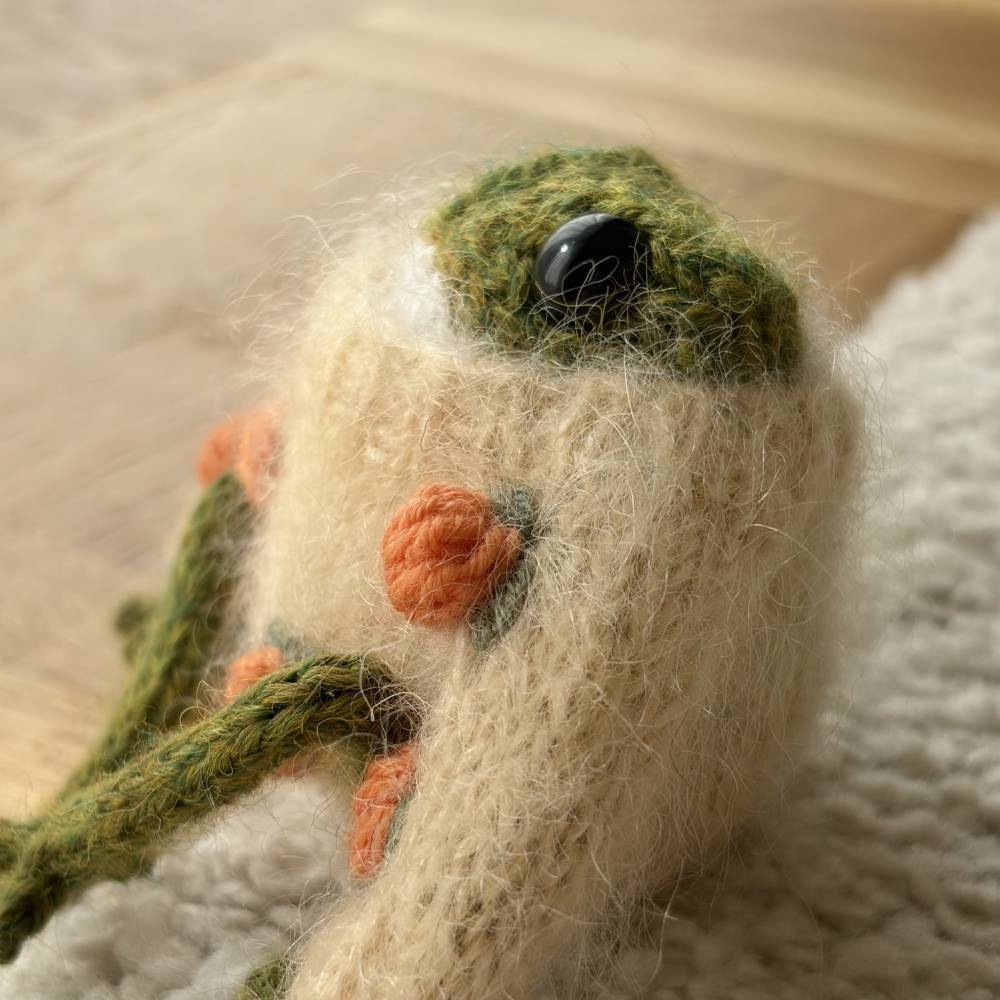 Süßer handgemachter Frosch Bild 9