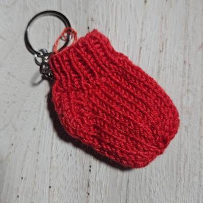 Einkaufswagenchip-Halter Schlüsselanhänger – Mini Socke oder Blume – Handmade Keyring
