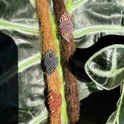 Makramee Dreadperle geometrisch | Größe personalisierbar | Handgeknüpft | Dreadbead | Makramee | Boho | Hippie | Witchy