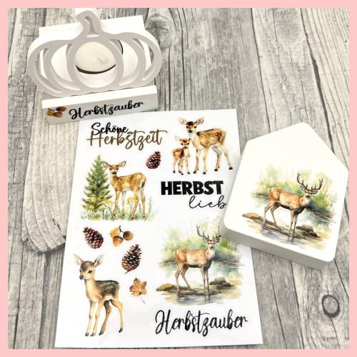 Rubon Herbst, HERBSTZEIT, A6, randlos, bunt/farbig, Rub-On, Rub Ons, z.B. f. Raysin / Keraflott, Herbst, herbstlich