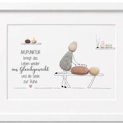 Steinbild · Akupunktur Gleichgewicht – Geschenk für Akupunkteur:in