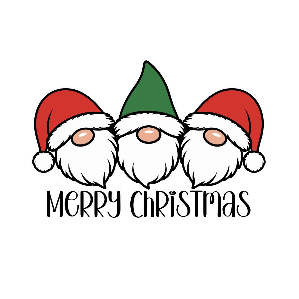 Merry Christmas Gnomes PNG SVG Datei - Download Plotterdatei Plotter File -  Weihnachten Christmas Xmas - Zwerge Bild 1