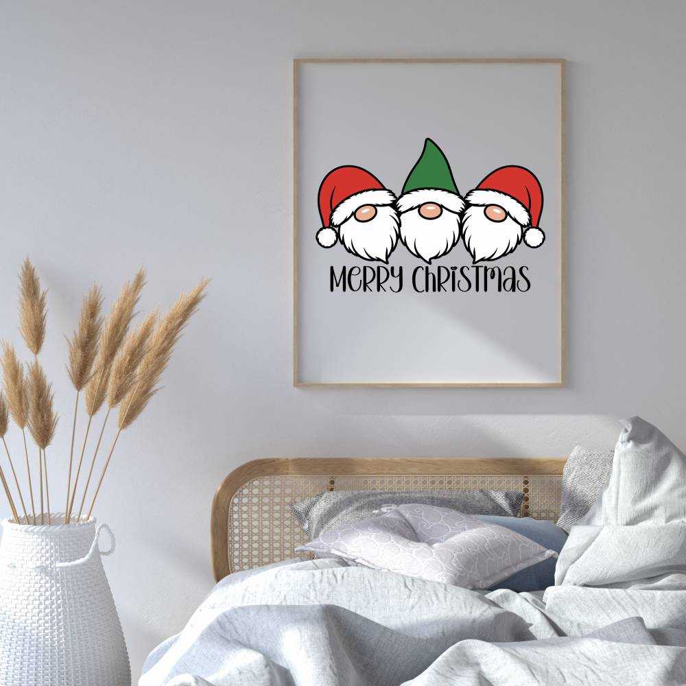 Merry Christmas Gnomes PNG SVG Datei - Download Plotterdatei Plotter File -  Weihnachten Christmas Xmas - Zwerge Bild 7