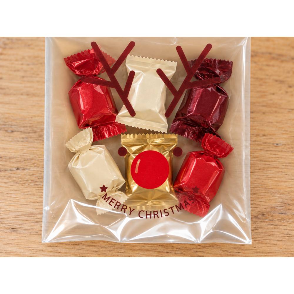 Beutel Merry Christmas Klarsichtbeutel – Selbstklebende Geschenktüten für Weihnachten