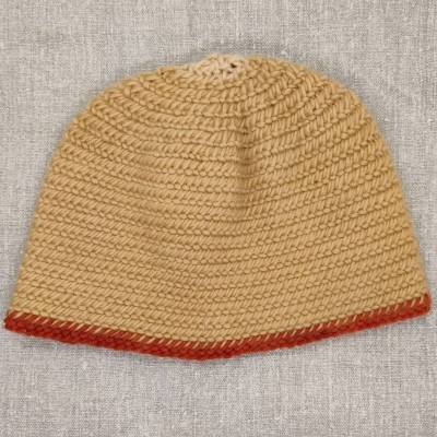 Mütze (L, ca. 59-63 cm), nadelgebunden, pflanzlich gefärbt