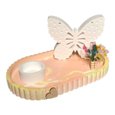 Deko-Tablett mit Schmetterling 1