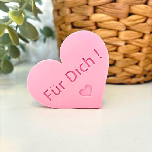 Für Dich Herz STL Datei | 3D Druck | Dankeschön Geschenk | Paketbeilage | Kunden Geschenk | STL D