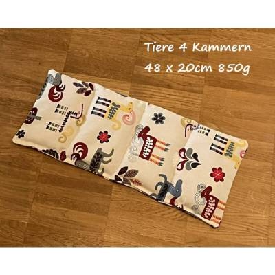 Wärmekissen Rapskissen Tiere 4 Kammern 48 x 20cm 850g NEU