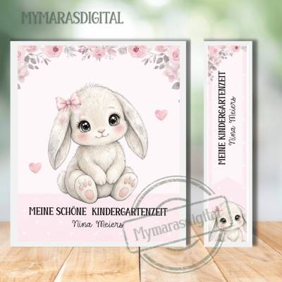 Kindergarten Ordner Vorlage zum Ausdrucken | Personalisierbares Ordner Cover | Kindergarten Start | 40 x 30 cm | Digital