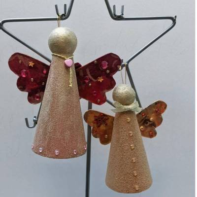 Selbstgestaltenes Engel-Set (Decoupage )