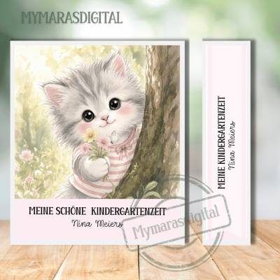 Kindergarten Ordner Vorlage zum Ausdrucken | Personalisierbares Ordner Cover | Kindergarten Start | 40 x 30 cm | Digital