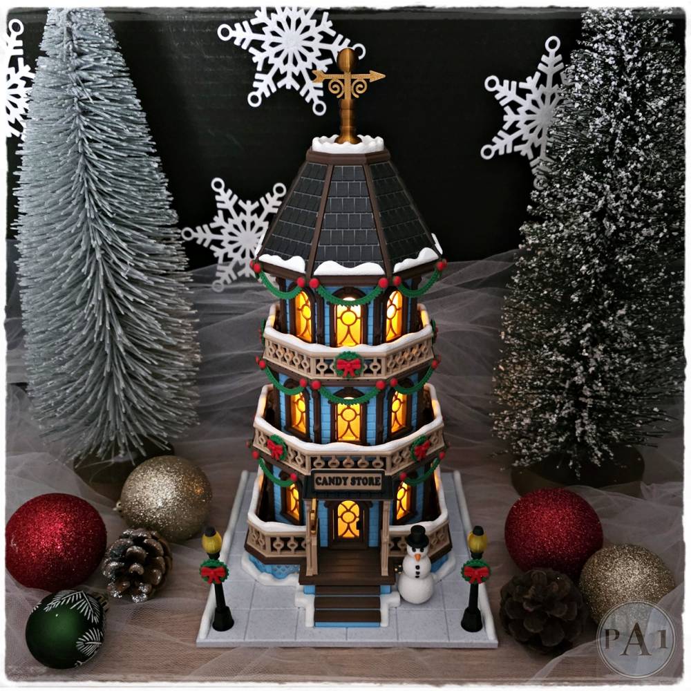 Weihnachtliches Miniaturhaus Candy Store | Beleuchtbares Weihnachtsdorf