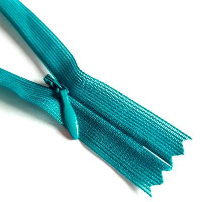 Reißverschluss Smaragd 22cm, 45cm oder 65cm unteilbar nahtverdeckt Nylon YKK