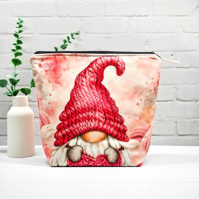 Projekttasche | Bobbeltasche | handgenähte Baumwolltasche | Strickprojekttasche | Wollaufbewahrung