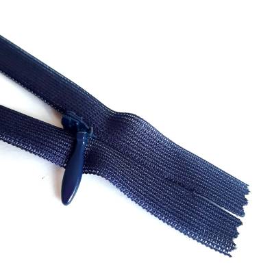 Reißverschluss Dunkelblau 40cm unteilbar nahtverdeckt Nylon YKK