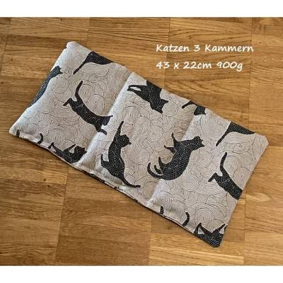 Wärmekissen Rapskissen Rapssamenkissen Katzen 3 Kammern 43 x 22cm 900g NEU
