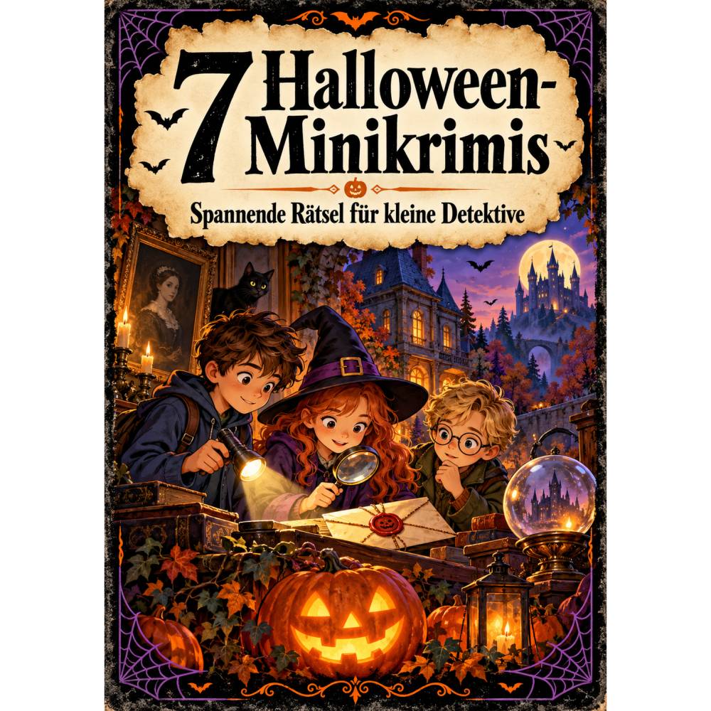 7 Halloween-Minikrimis für Kinder – Detektivspiele mit Hinweisen und Lösungen als PDF-Download Bild 3