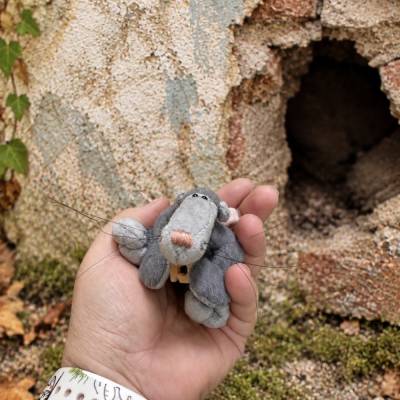 Bärino Ratte Herr Theobald 8 cm  Künstlerbär