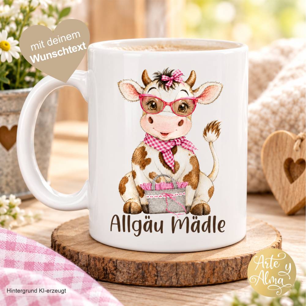 Tasse Kuh mit personalisierten Text, Geschenktasse, Wunschtext, individualisierte Tasse, Geschenkidee