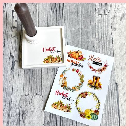 Rubon Herbst, HERBSTZAUBER, A6, randlos, bunt/farbig, Rub-On, Rub Ons, z.B. f. Raysin / Keraflott, Herbst, herbstlich