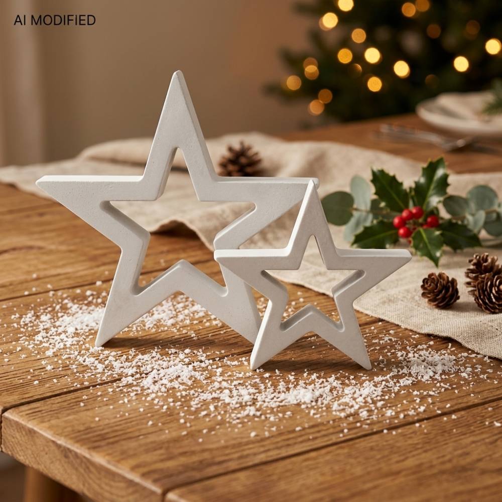 Weihnachten, Deko ,Sterne aus Keramik.,Stern in Weiß oder Gold. Weihnachtsdeko Auswahl