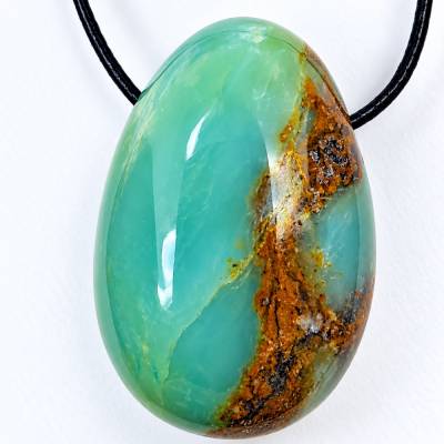 Chrysopal Anhänger – Andenopal aus Peru, Unikat | inkl. 100 cm Band