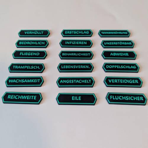 MTG Keyword Counter 18er Set (DE), Fähigkeitsmarker für Magic The Gathering, Commander & EDH Zubehör