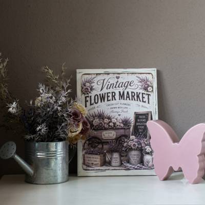 Holzbild Shabby Chic handgemacht