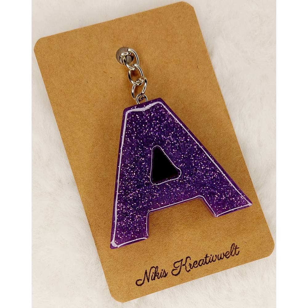 Schlüsselanhänger Epoxidharz l Resin l Geschenkidee l Geburtstag l beste Freundin | Buchstaben | Personalisiert Bild 1