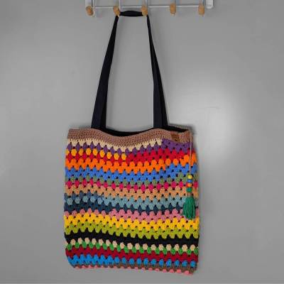 B-WARE!! Markttasche Häkeltasche mit Inneneinsatz – Einzigartiges Unikat