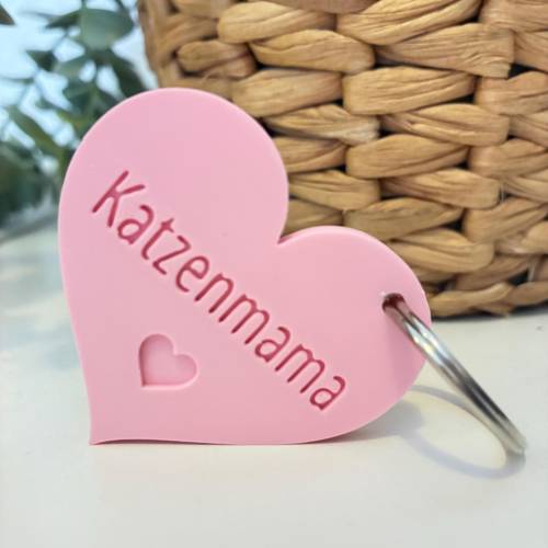 Stl Datei Katzenmama Schlüsselanhänger/ Katzen Mama Geschenk/ 3 d Druck Datei / Gewerbelizenz