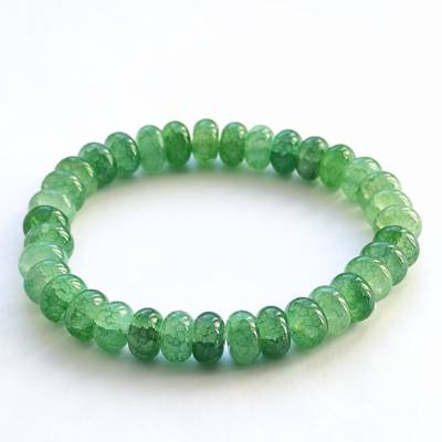 Green Glow – Grünes Perlenarmband 16 cm | Handgefertigtes