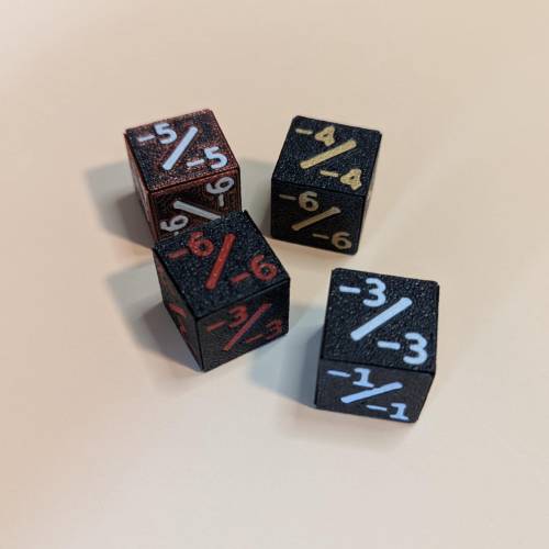 MTG -1/-1 Counter Würfel für Magic The Gathering, Counter Dice für Commander & EDH, TCG Zubehör, versch. Farben, 1 Stk