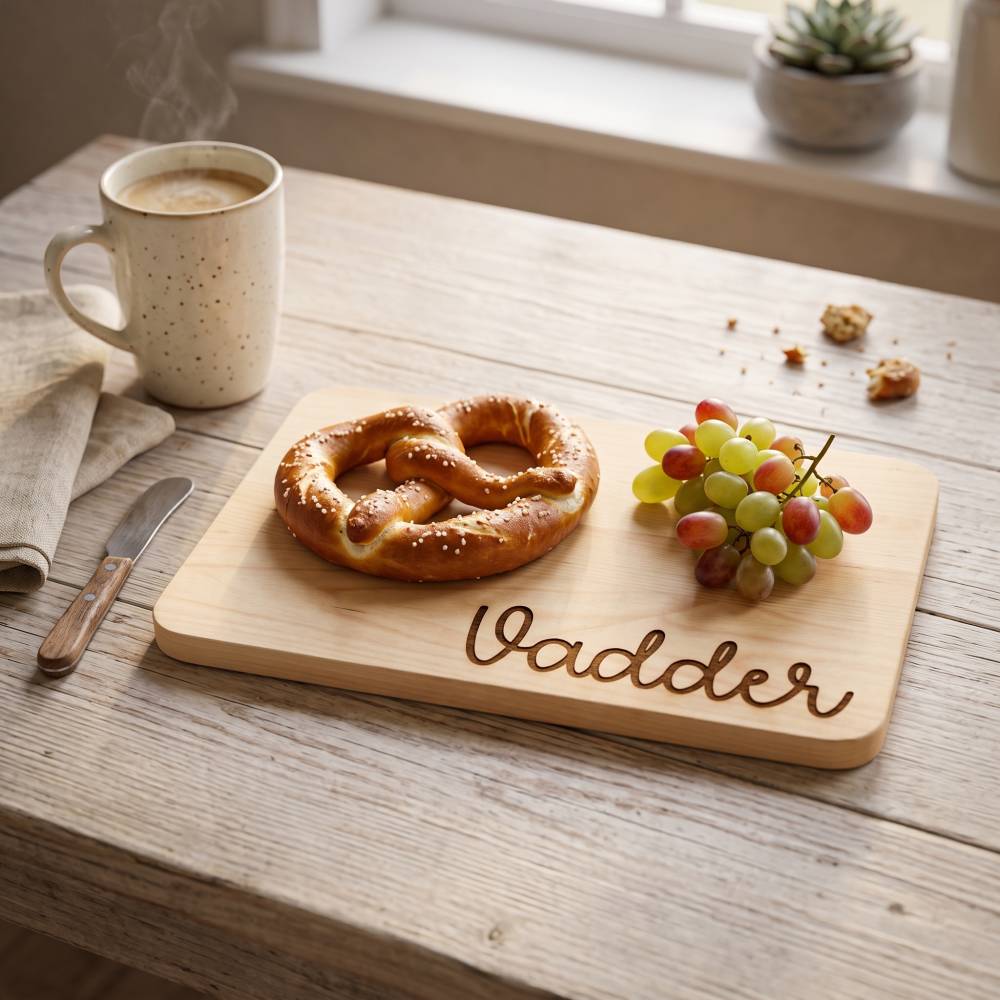 Personalisiertes Frühstücksbrettchen Buche mit Gravur 