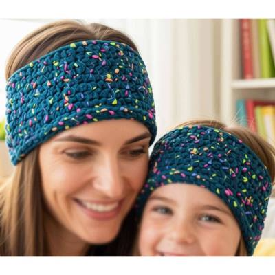 Gehäkeltes Stirnband Damen – kuschelweich, bunt & warm, Ohrwärmer
