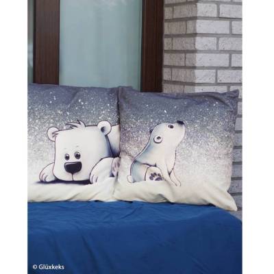 Swafing ON THE ROCKS PILLOWS BY THORSTEN BERGER, Panel, Eisbär, VELVET