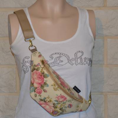 Gürteltasche Rosengarten, bumbag, crossbody bag, mit verstellbarem Taschengurt #2074