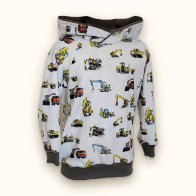 Hoodie Kapuzenpulli Bagger aus Baumwolljersey