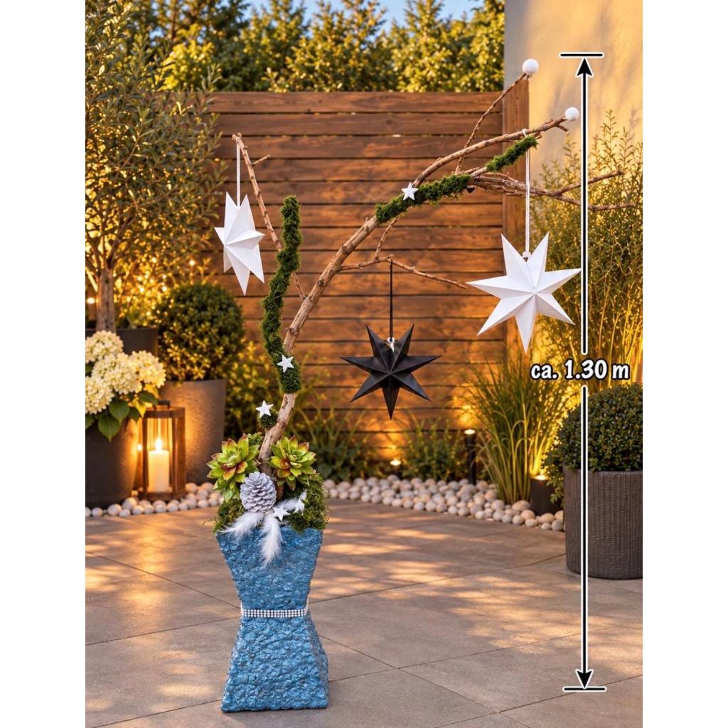 Handgefertigte Deko mit Sternen – ca. 1,30 m , Weihnachtsdeko, Weihnachtsgeschenk, NUR AN SELBSTABHOLER