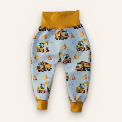 Gefütterte Softshellhosen in vielen Motiven erhältlich / Matschhose Buddelhose Bagger Baustelle
