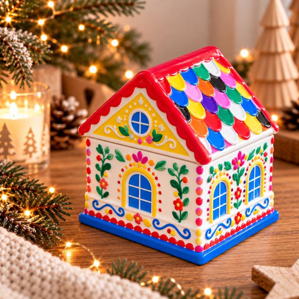 Lebkuchenhaus Deko DIY in Weiß – Weihnachtshäuser aus Gießmasse