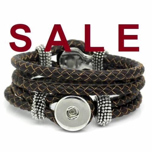 SALE 1! Armband für  Druckknöpfe,Leder, braun, Button, Druckknopfbutton, statt 14,99 jetzt 7,99 Euro